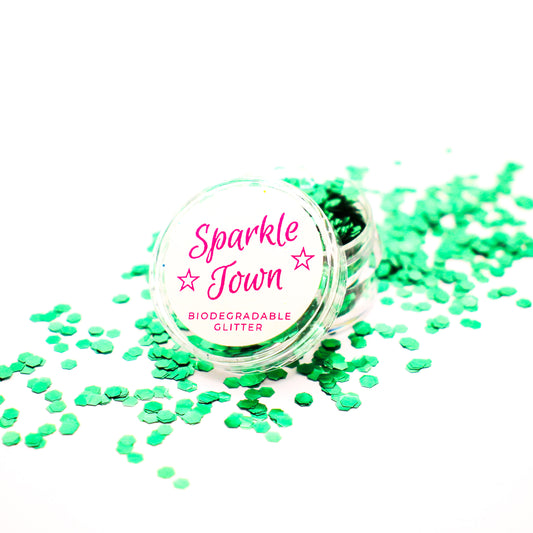 Green Extra Chunky Biodegradable Glitter