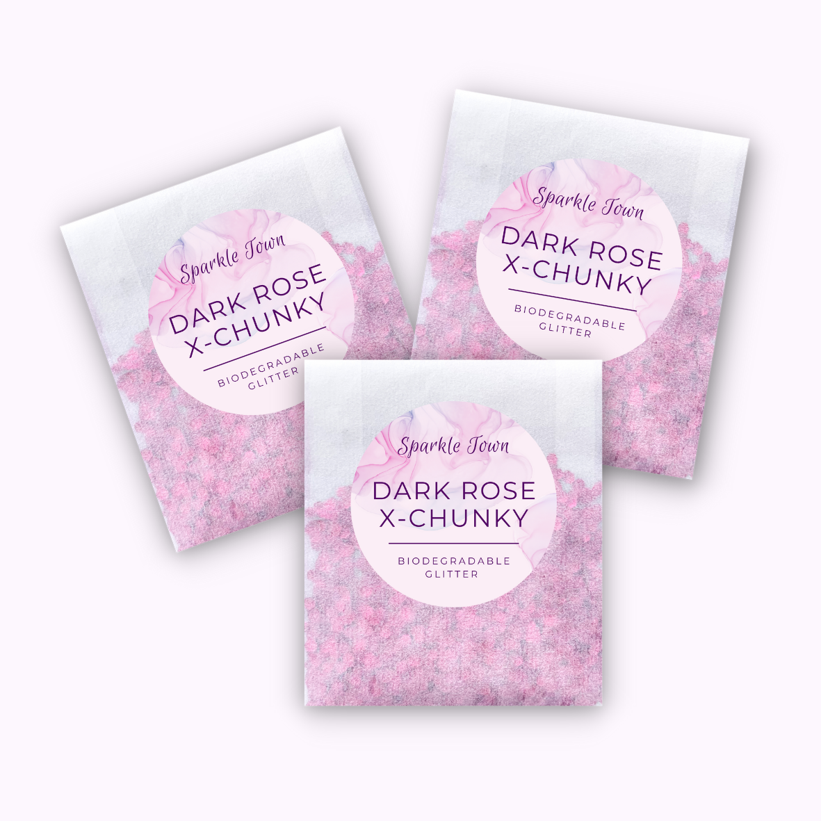 Dark Rose Extra Chunky Biodegradable Glitter