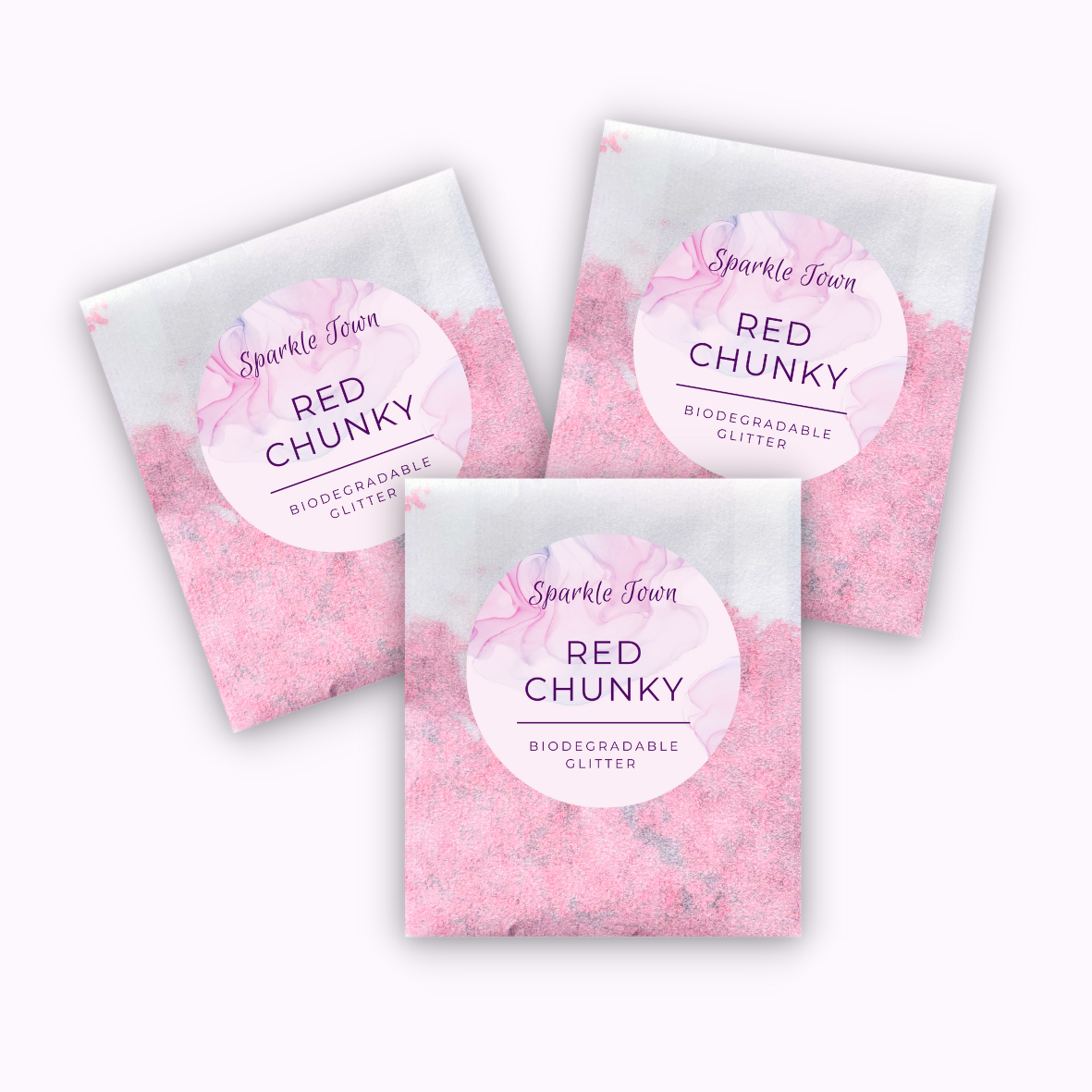 Red Chunky Biodegradable Glitter