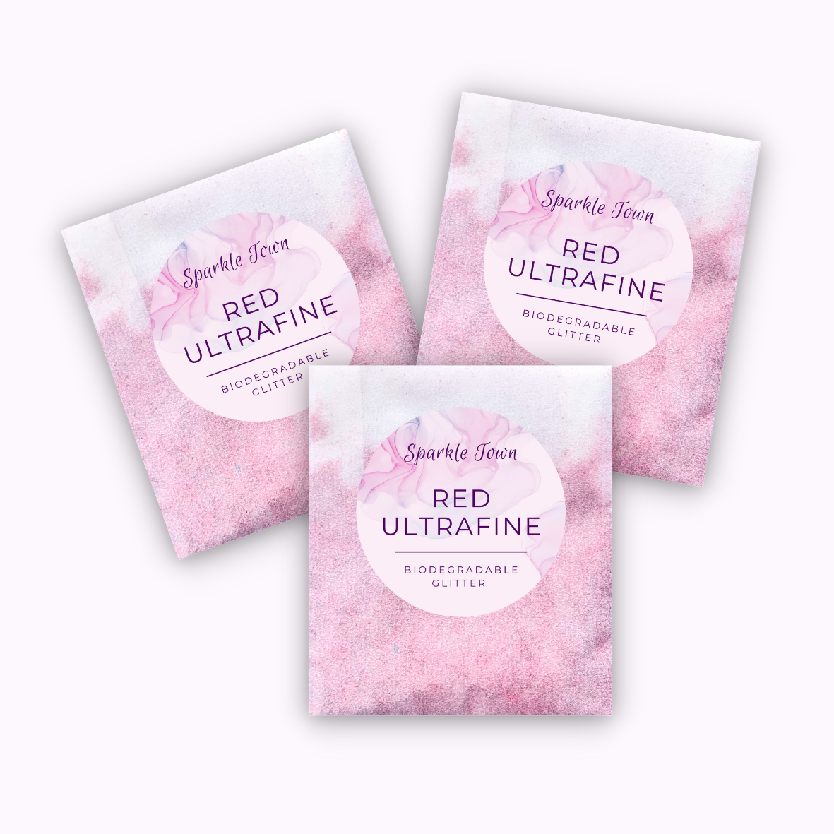 Red Ultrafine Biodegradable Glitter
