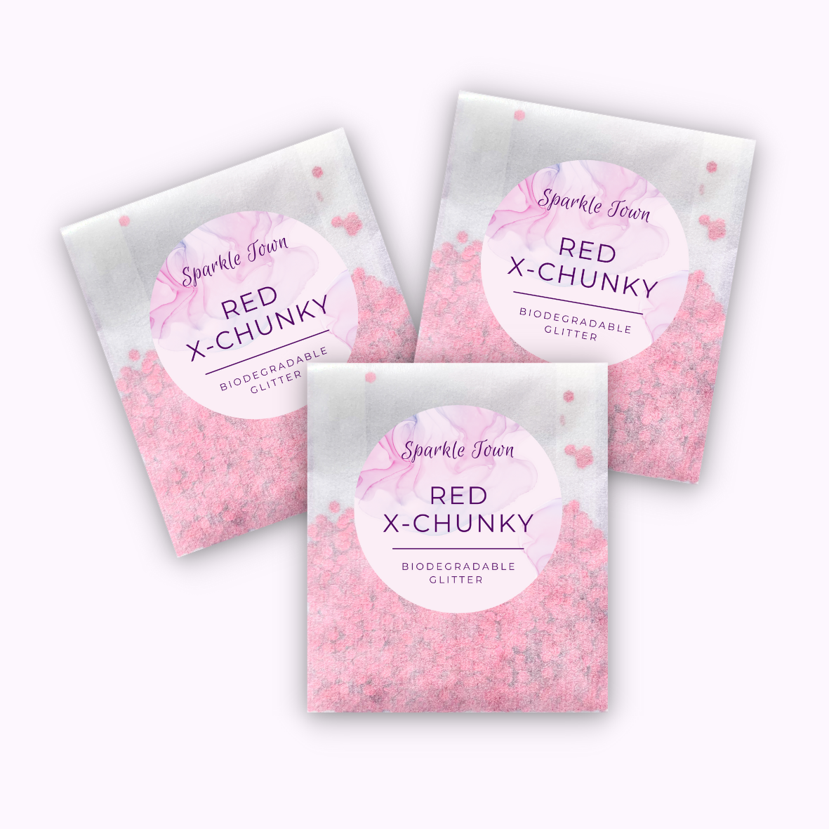 Red Extra Chunky Biodegradable Glitter