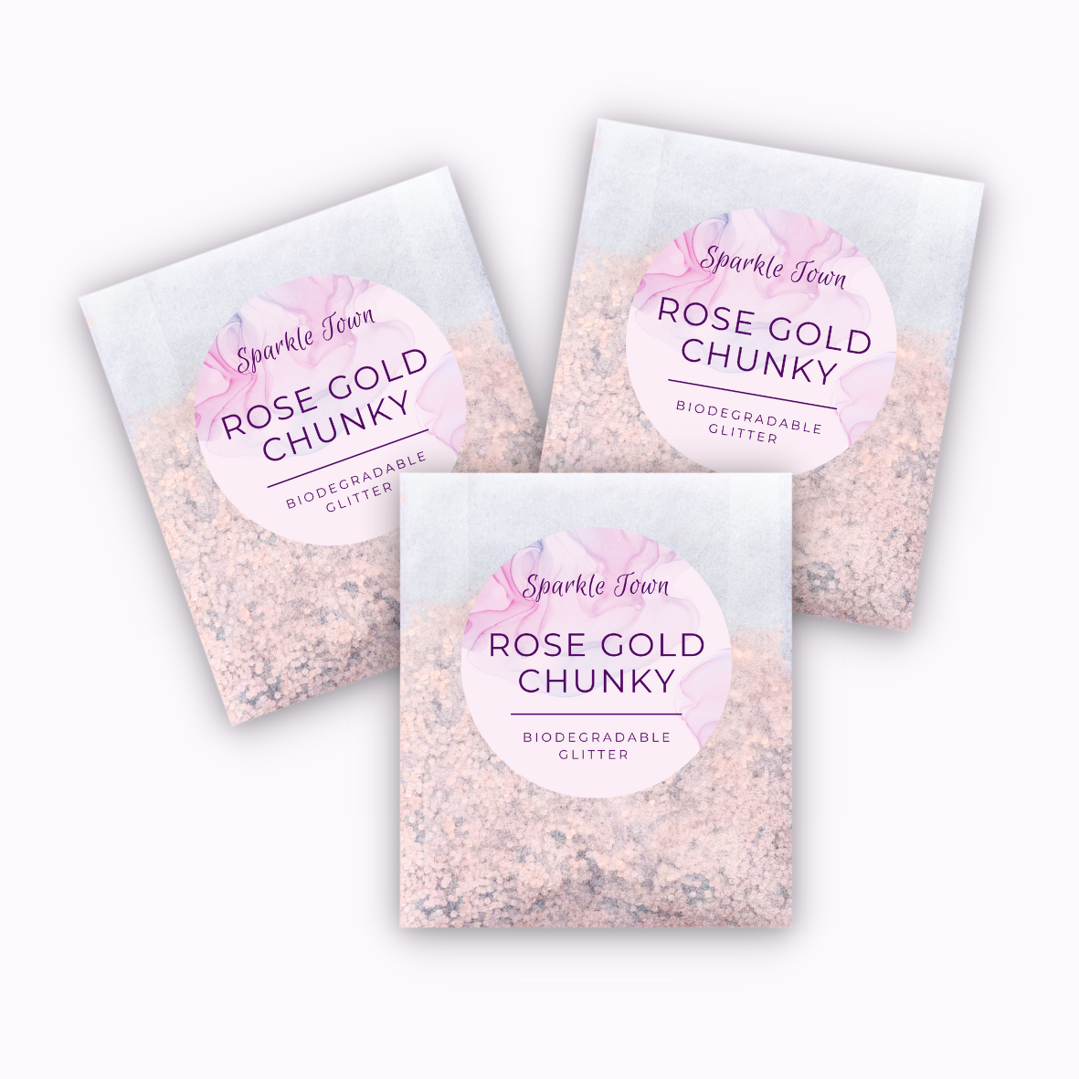 Rose Gold Chunky Biodegradable Glitter