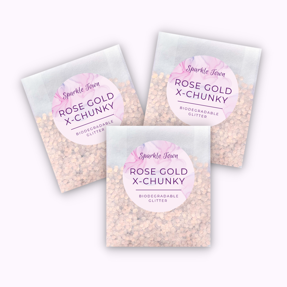 Rose Gold Extra Chunky Biodegradable Glitter