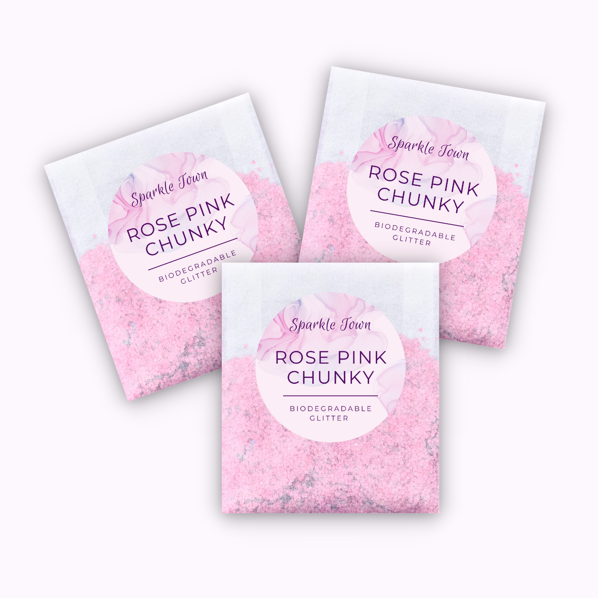 Rose Pink Chunky Biodegradable Glitter