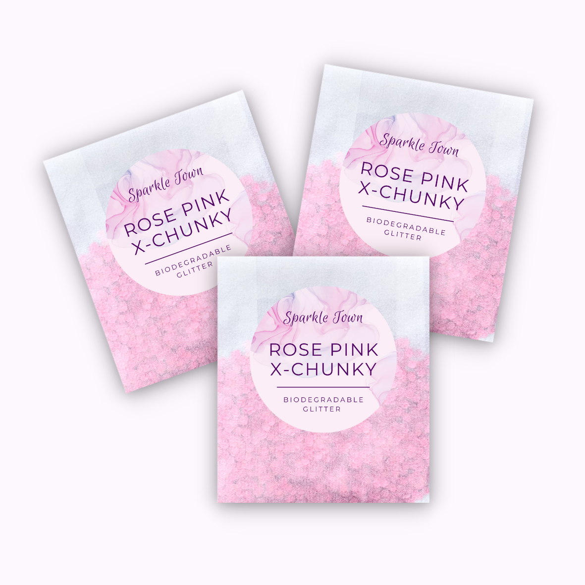 Rose Pink Extra Chunky Biodegradable Glitter