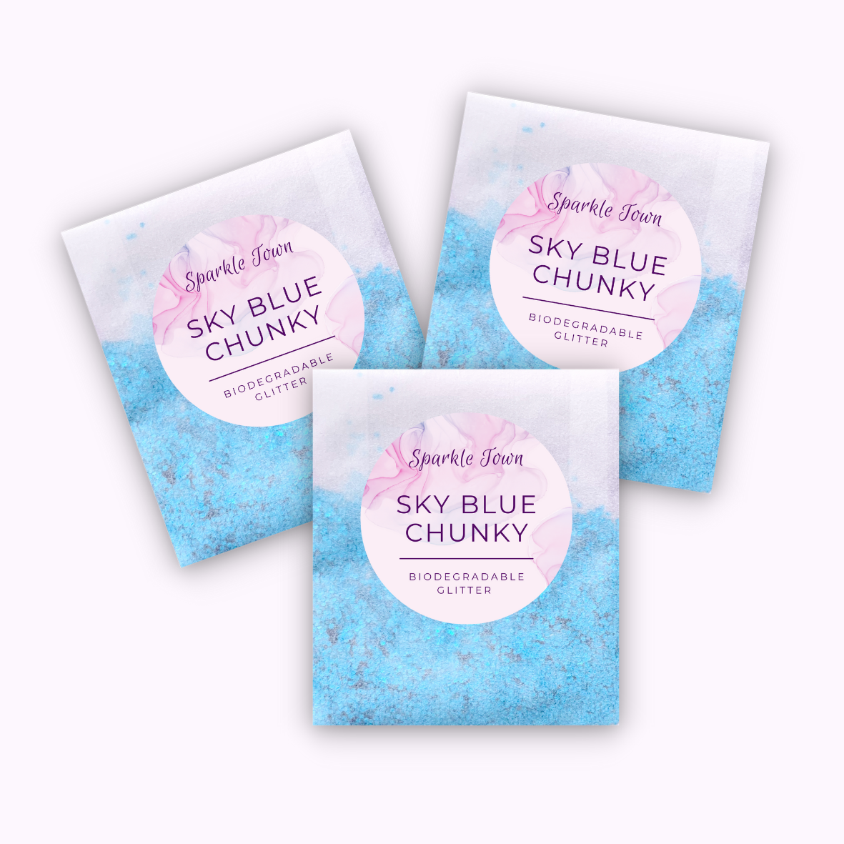 Sky Blue Chunky Biodegradable Glitter