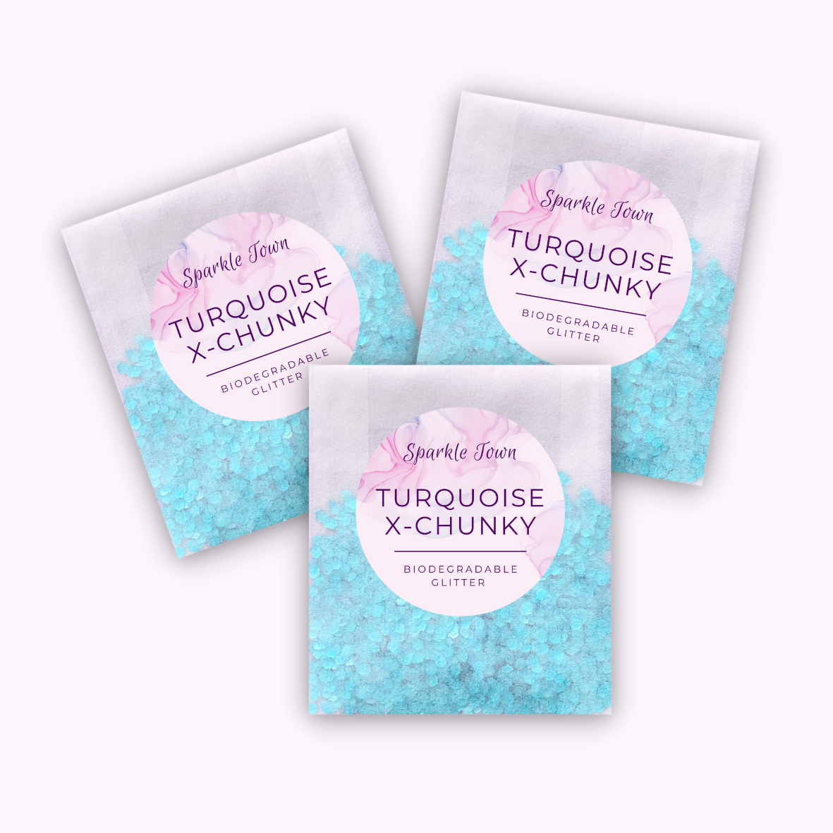 Turquoise Extra Chunky Biodegradable Glitter