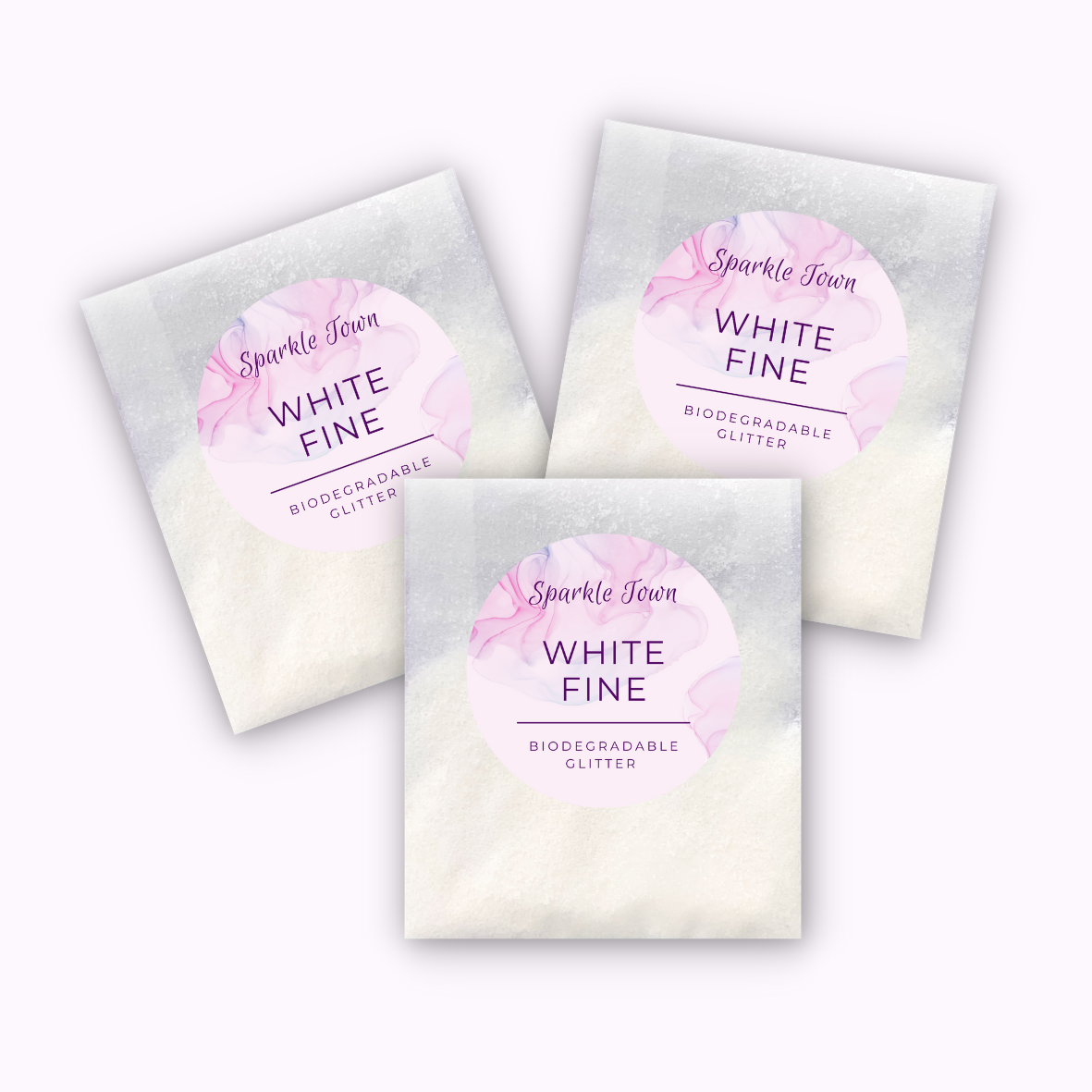 White Fine Biodegradable Glitter