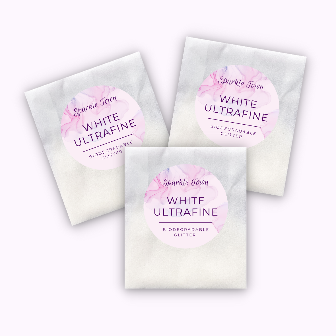 White Ultrafine Biodegradable Glitter