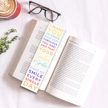 Friendship Bookmark - You Make Me Smile