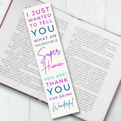 Friendship Bookmark - You Are a Super Human
