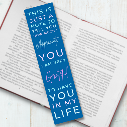 Friendship Bookmark - I Appreciate You
