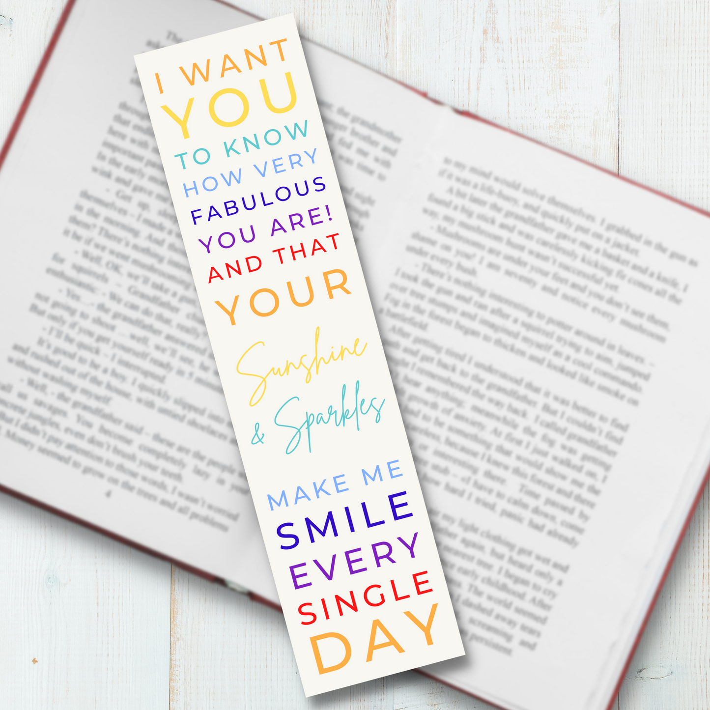 Friendship Bookmark - You Make Me Smile