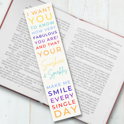 Friendship Bookmark - You Make Me Smile