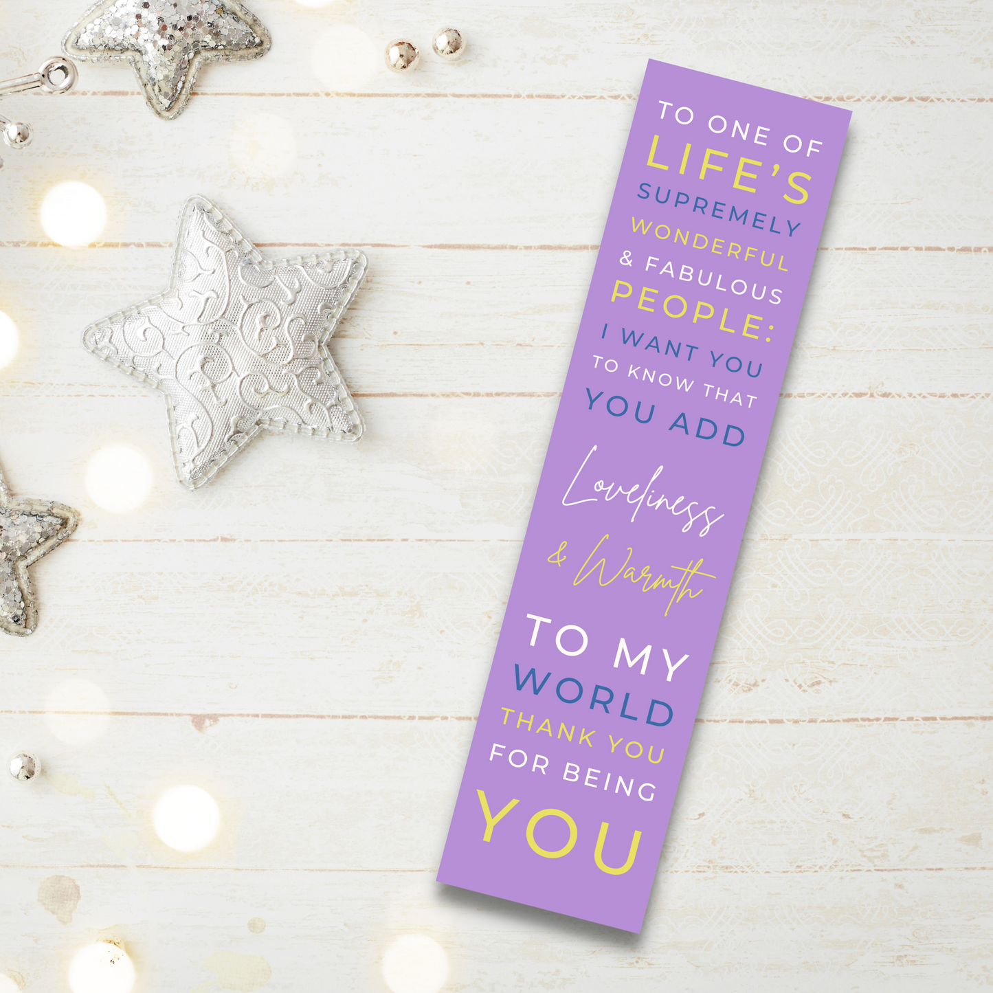 Friendship Bookmark - Thank You For Being You