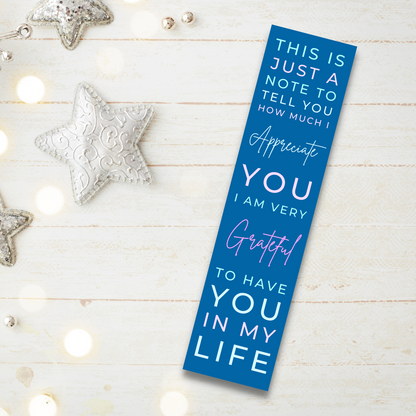 Friendship Bookmark - I Appreciate You
