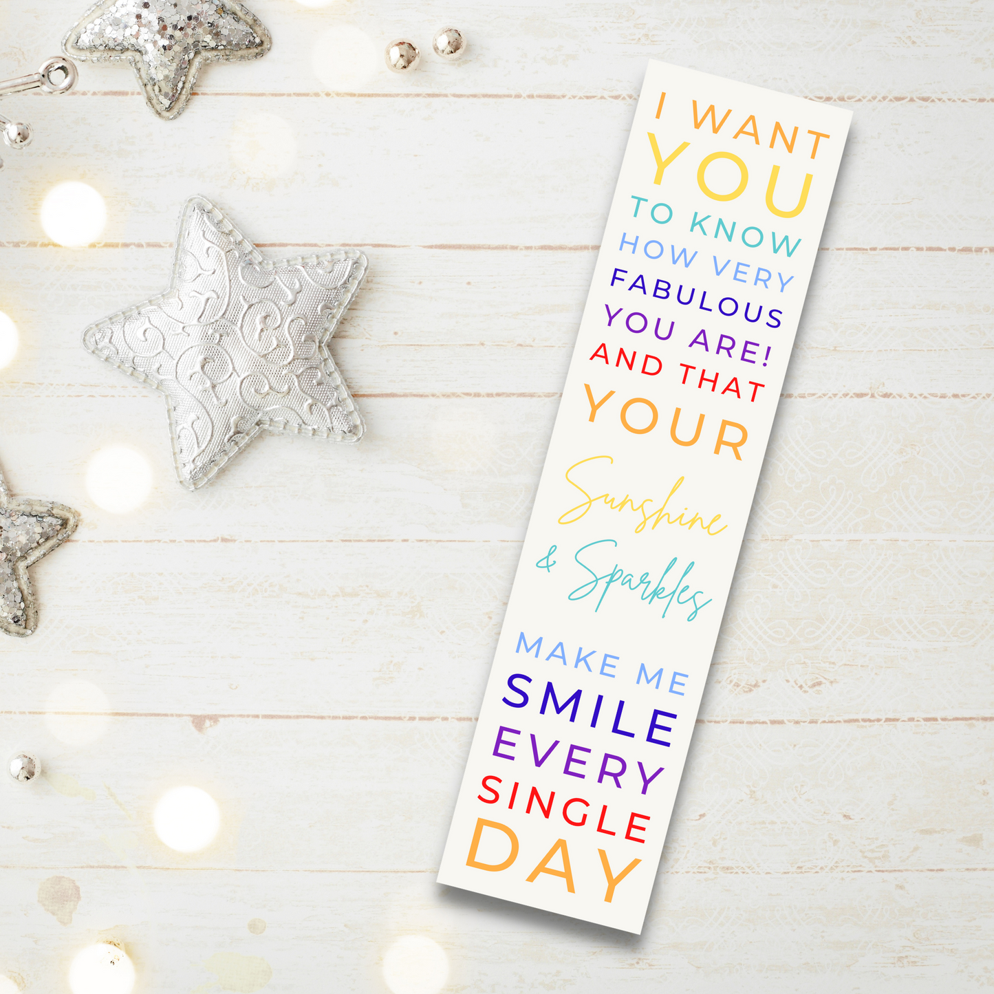 Friendship Bookmark - You Make Me Smile