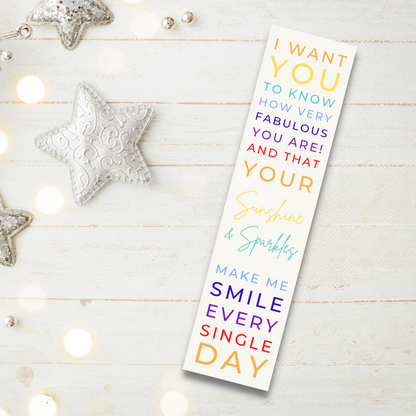 Friendship Bookmark - You Make Me Smile