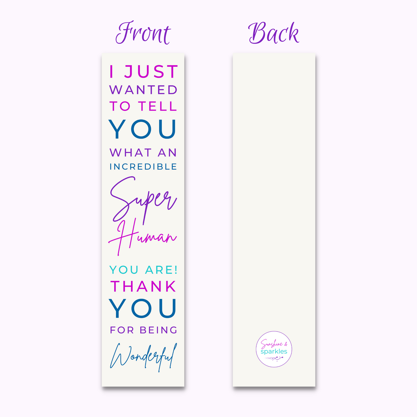 Friendship Bookmark - You Are a Super Human
