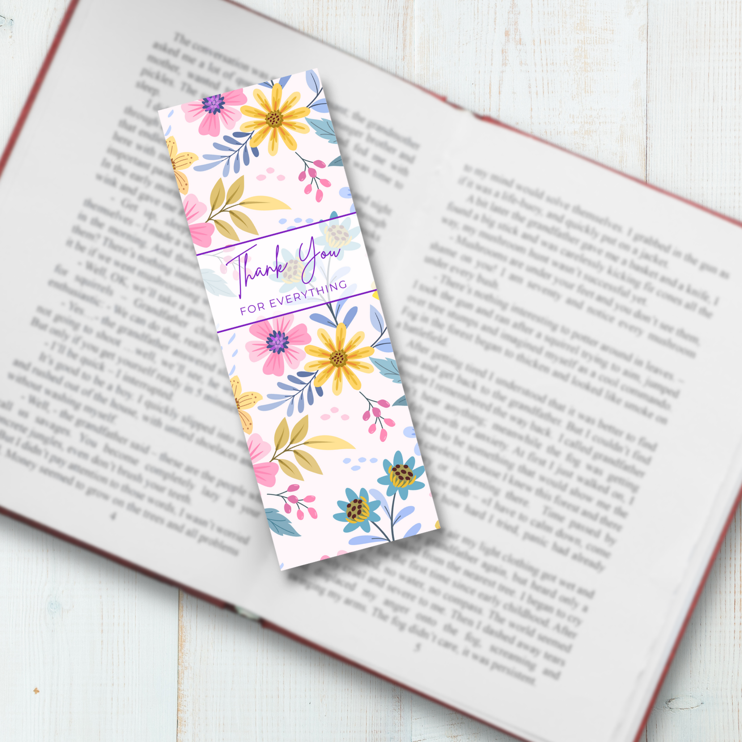 Thank You For Everything Bookmark