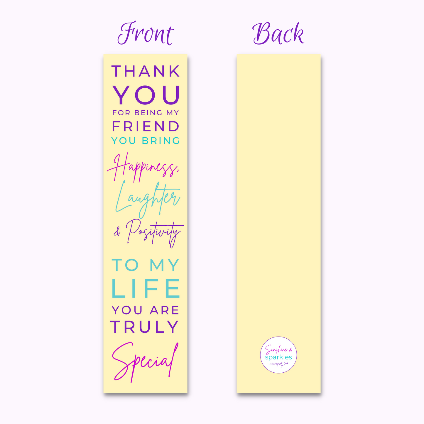 Friendship Bookmark - You Are Truly Special