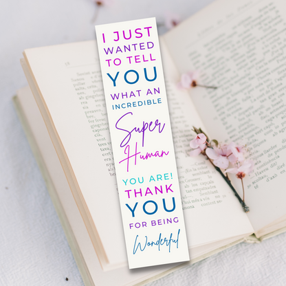 Friendship Bookmark - You Are a Super Human