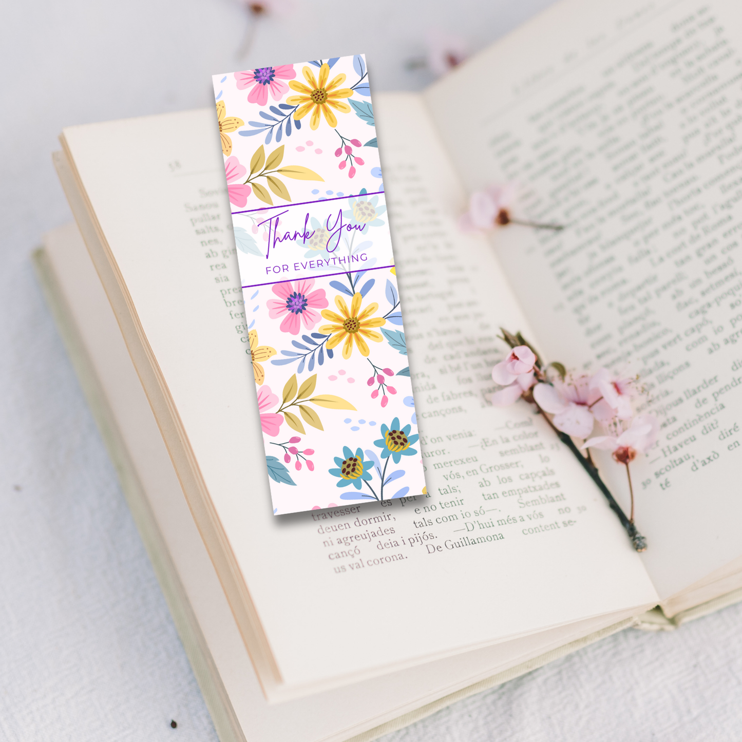 Thank You For Everything Bookmark