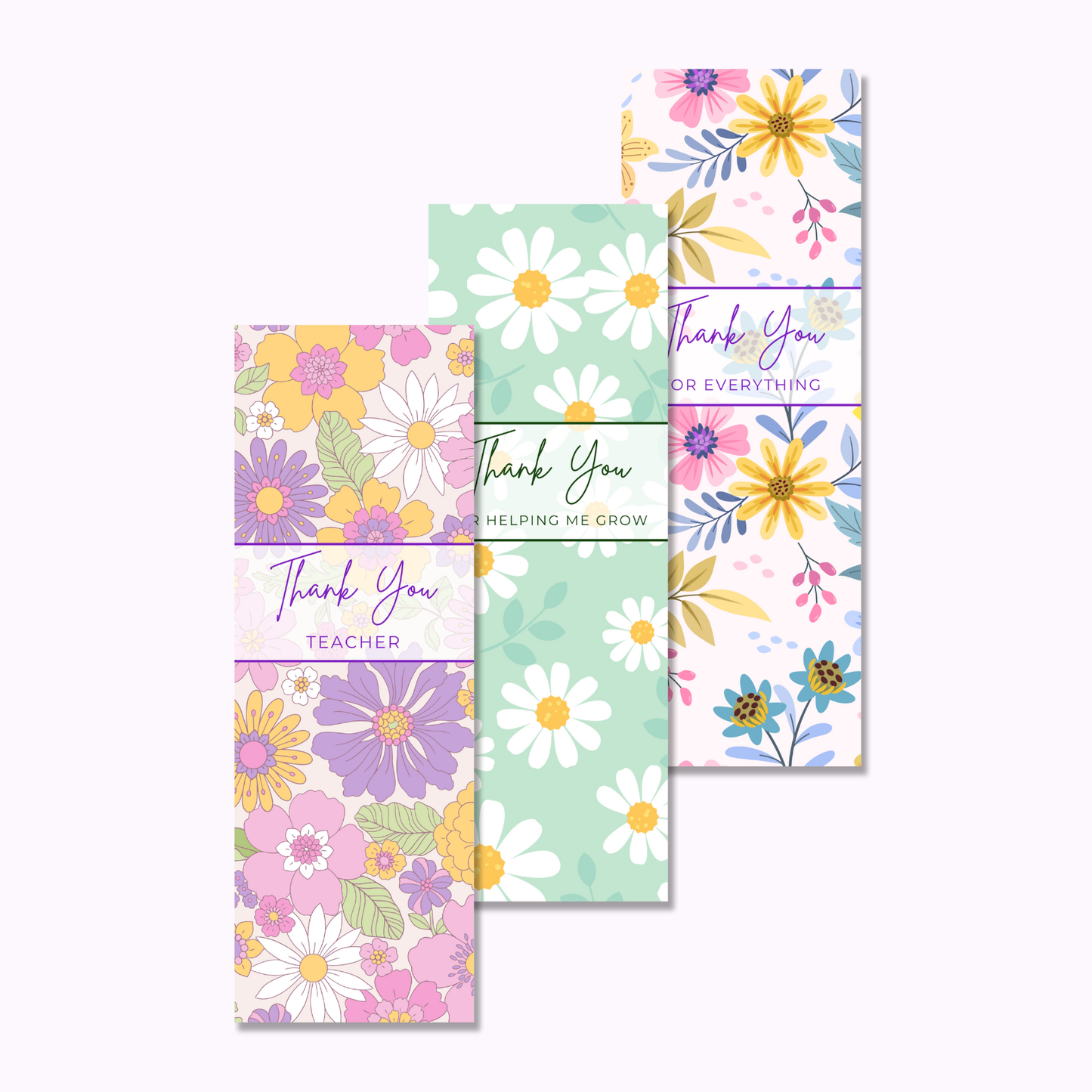 Thank You Teacher Bookmarks Bundle - Set of 3