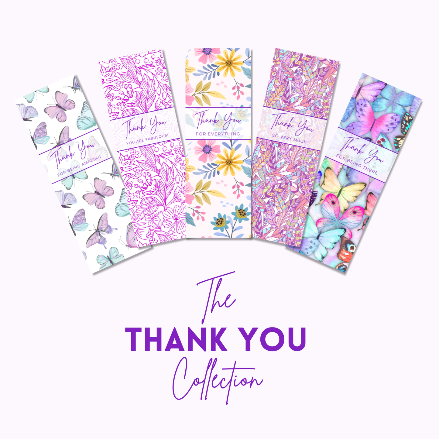 Thank You Bookmarks Bundle - Set of 5