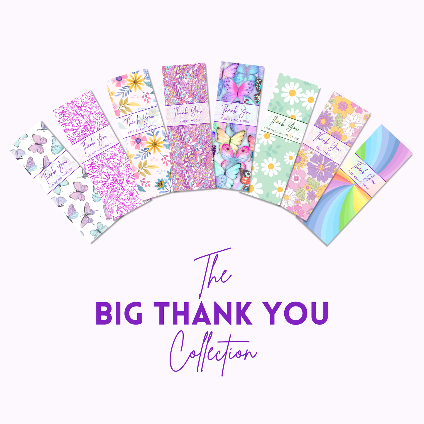 Thank You Bookmarks Bundle - Set of 8
