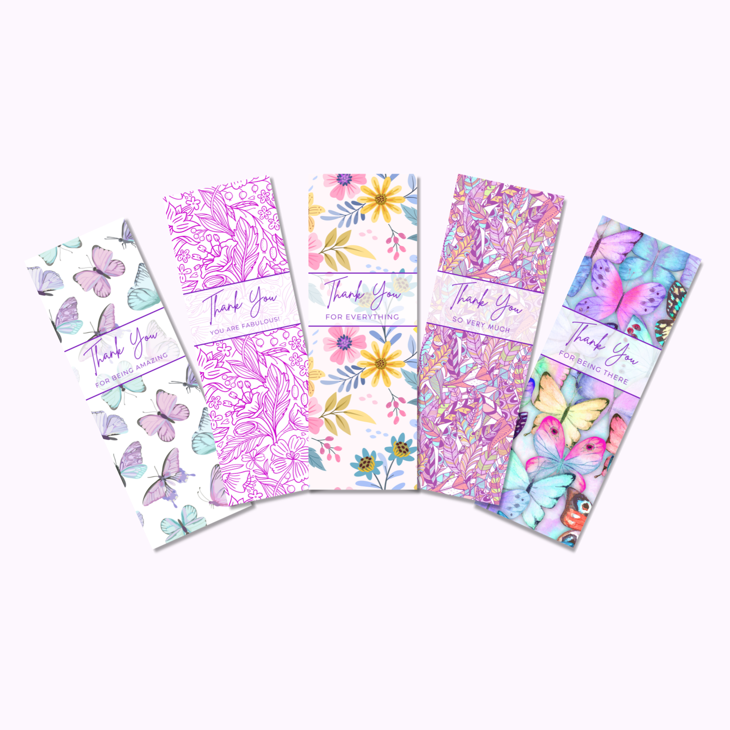Thank You Bookmarks Bundle - Set of 5