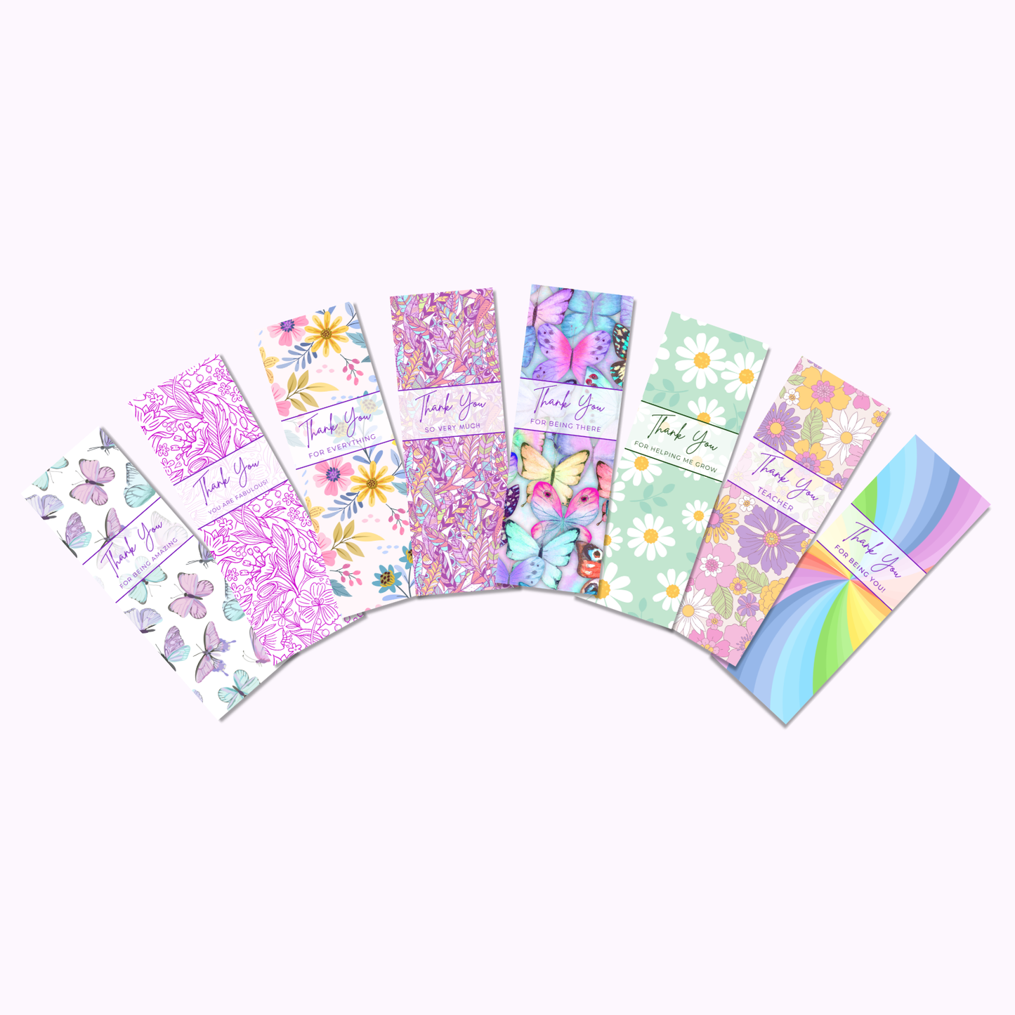 Thank You Bookmarks Bundle - Set of 8