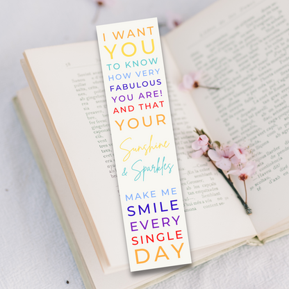Friendship Bookmark - You Make Me Smile