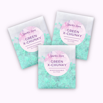 Green Extra Chunky Biodegradable Glitter