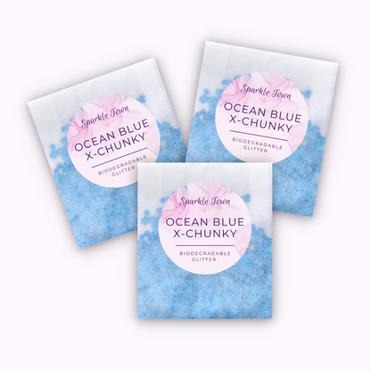 Ocean Blue Extra Chunky Biodegradable Glitter