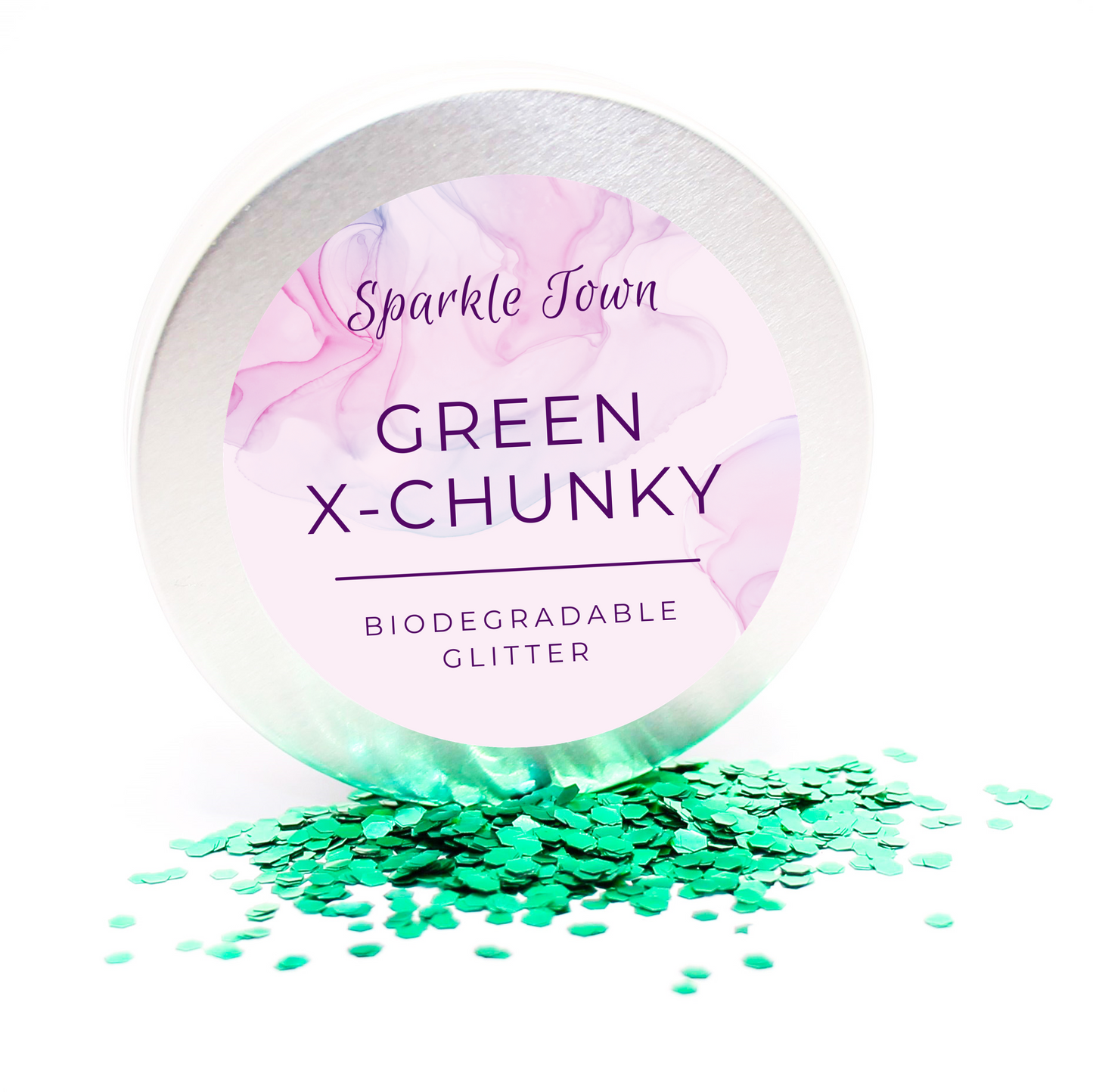 Green Extra Chunky Biodegradable Glitter
