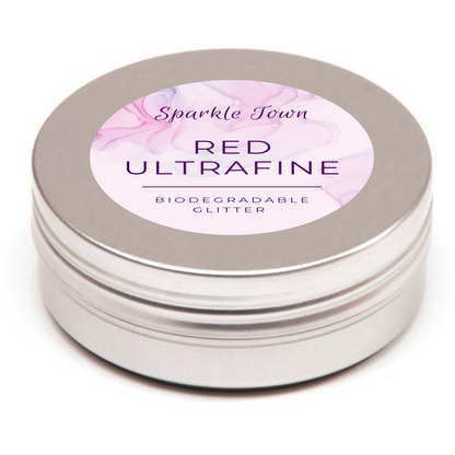 Red Ultrafine Biodegradable Glitter