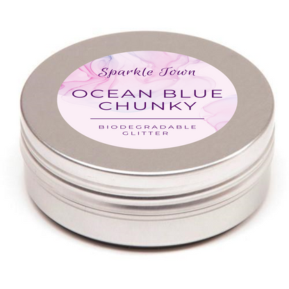 Ocean Blue Chunky Biodegradable Glitter