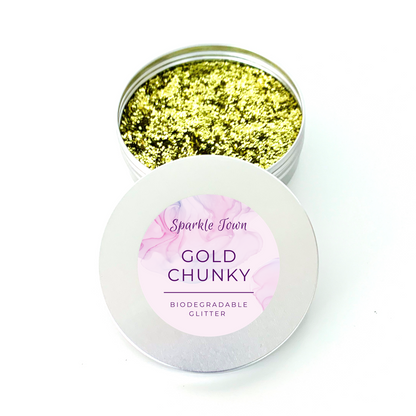 Gold Chunky Biodegradable Glitter