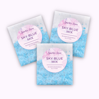 Sky Blue Mix Biodegradable Glitter